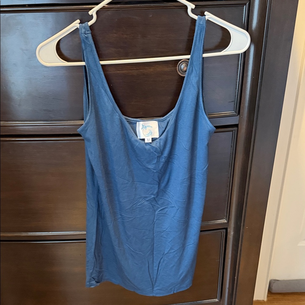 Bad Habit Navy Blue Tank Top